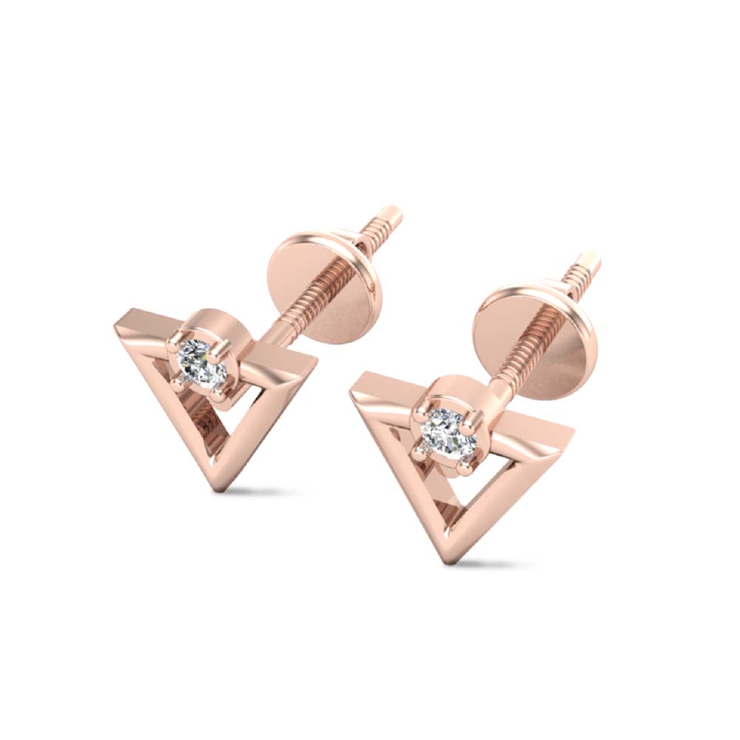 Women's rose online gold stud earrings